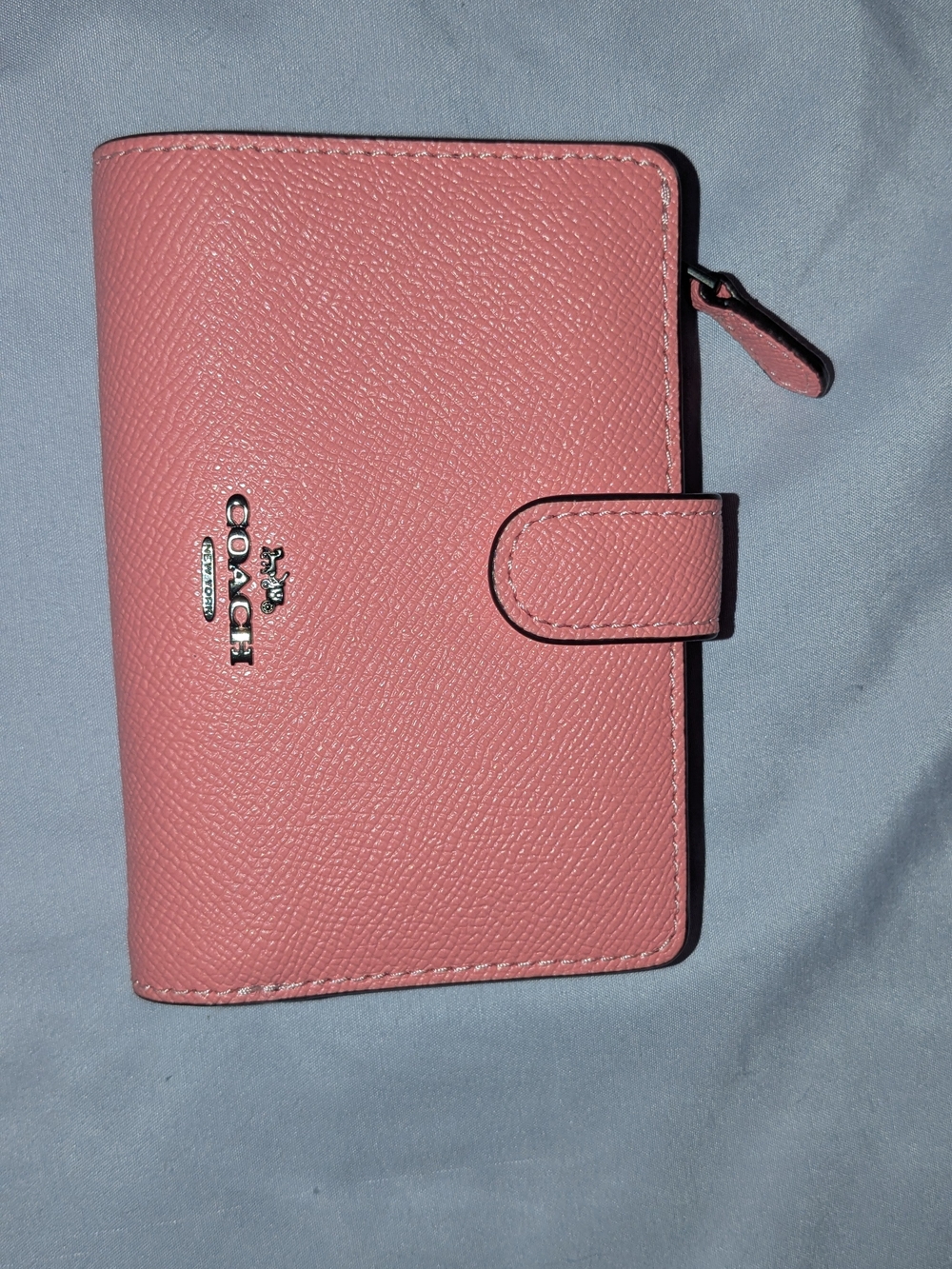 Coach Pink Zip & Snap Card Holder Wallet